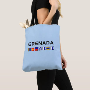 Grenada Nautical Maritime Sailing Flags Tote Bag