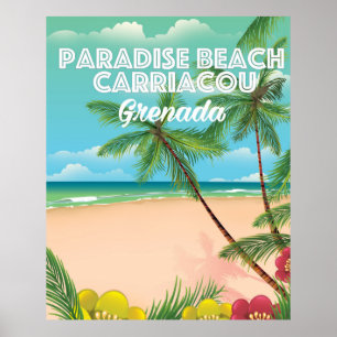 Grenada paradise beach carriacou Travel Poster