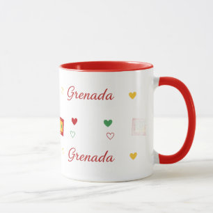 Grenada Roots Pattern Mug Caribbean Flag
