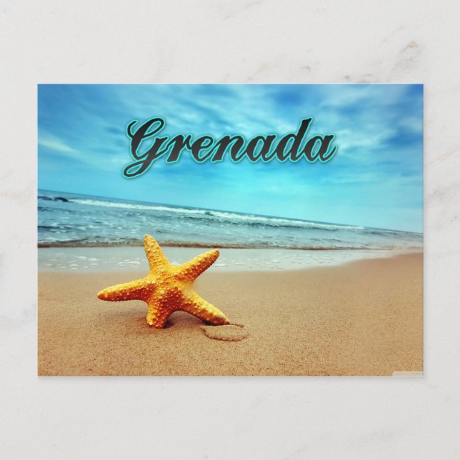 Grenada starfish postcard (Front)