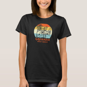 Grenada West Indies Vintage Pirate & Parrot Vacati T-Shirt