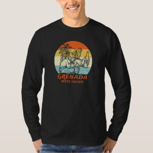 Grenada West Indies Vintage Pirate & Parrot Vacati T-Shirt