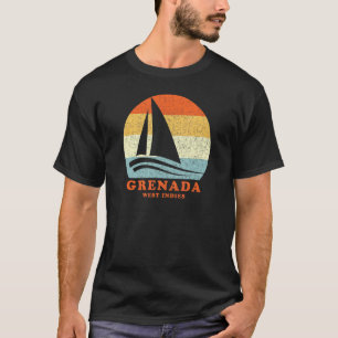 Grenada West Indies Vintage Sailboat Sailing Vacat T-Shirt