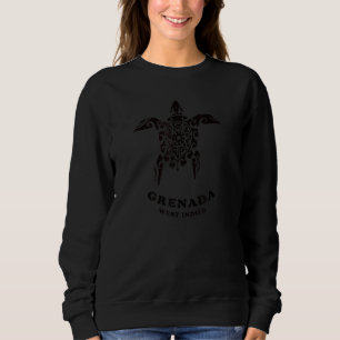 Grenada West Indies Vintage Tribal Sea Turtle Vaca Sweatshirt