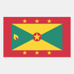 Grenadian Flag, Flag of Grenada Rectangular Sticker