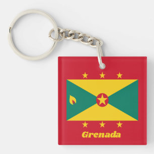 Grenadian Flag Red Green Yellow Independence Day Key Ring