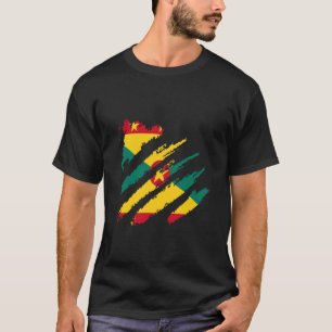 Grenadian Pride Grenada Flag Claw Grenadian Roots T-Shirt
