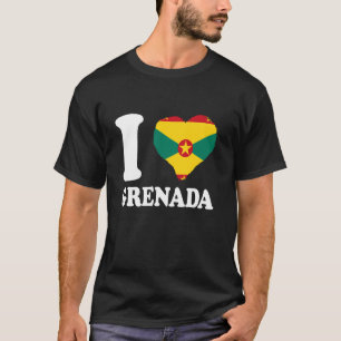 Grenadian Pride Grenadian Roots I Love Grenada Fla T-Shirt
