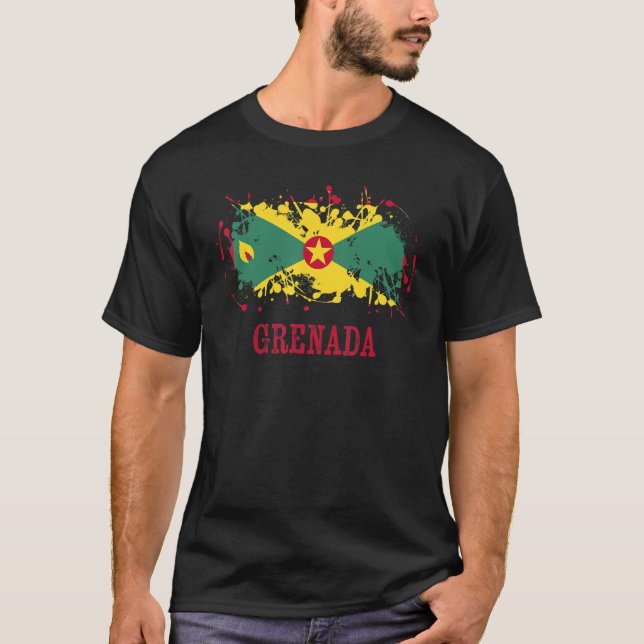 Grenaian enthusiasts for Grenada and Grenada T-Shirt (Front)