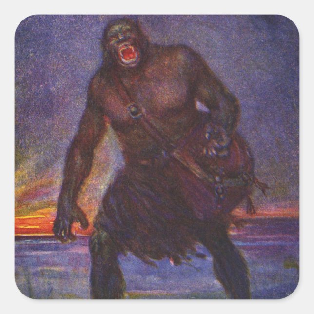 Grendel in Beowulf Sticker (Front)