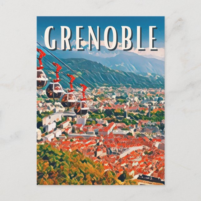 Grenoble Photo Vintage Postcard (Front)