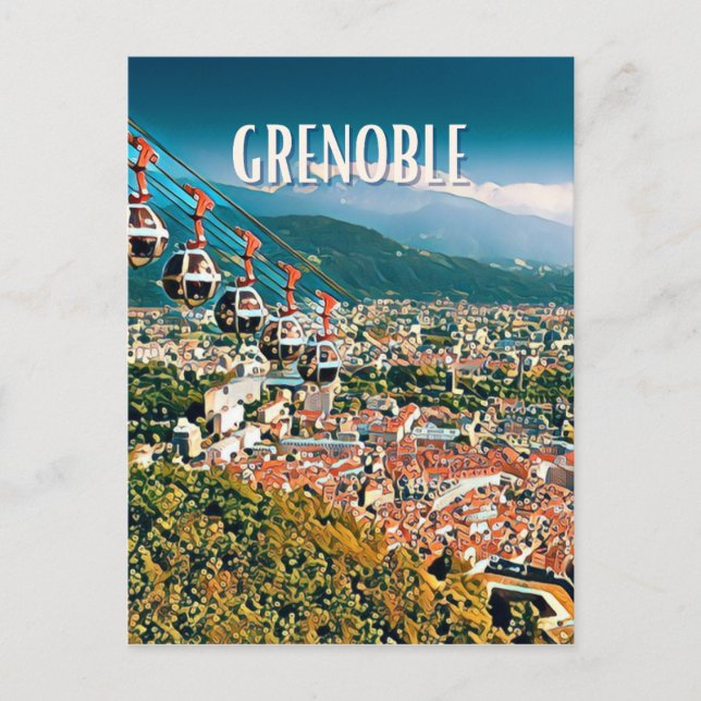 Grenoble Photo Vintage Postcard (Front)