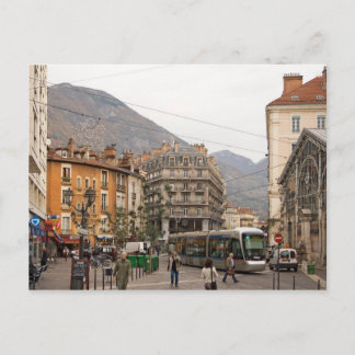 Grenoble street postcard