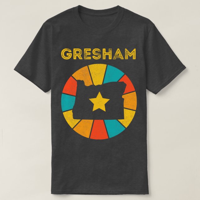 Gresham Oregon Vintage Distressed Souvenir T-Shirt (Design Front)
