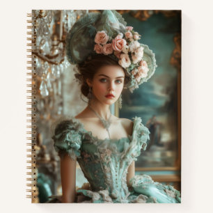 Greta in Green Spiral Notebook