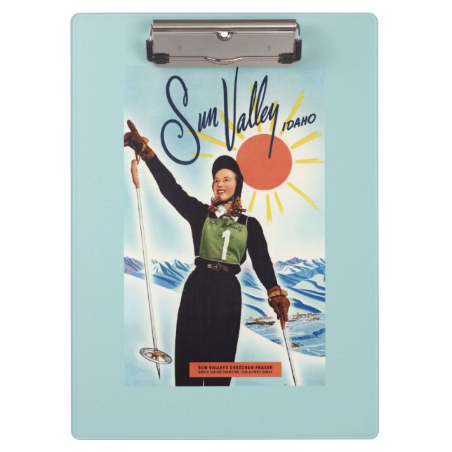 Gretchen Fraser Advertisement Poster Clipboard (Front)