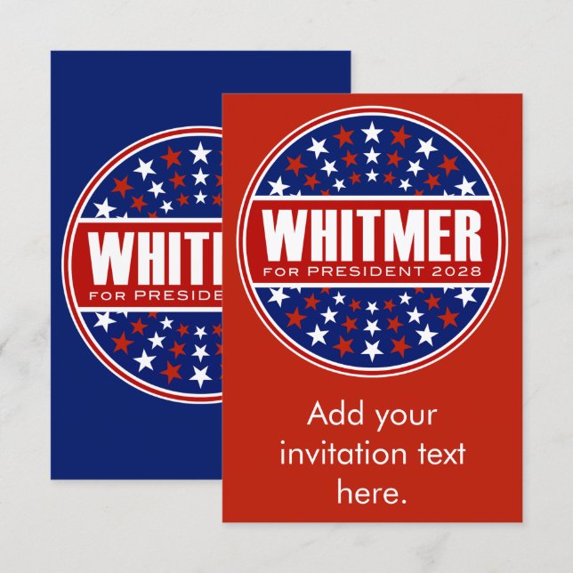Gretchen Whitmer for President 2028 (Front/Back)