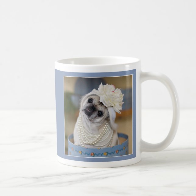 Gretta Rose in Pearls Pug Mug (Right)
