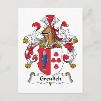 Greulich Family Crest Postcard