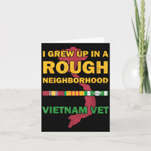Grew Up In A Rough Neighbourhood Proud Vietnam War Card