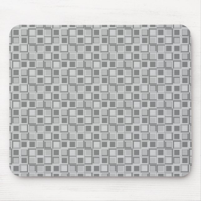 Grey 70's year styling squares mouse pad (Front)