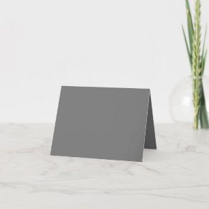 Grey #767676 Folded Thank You Card