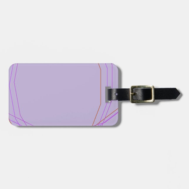 grey 8297 abstract art luggage tag (Front Horizontal)