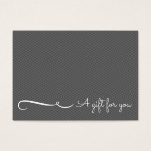 Grey A Gift For You Business Cards