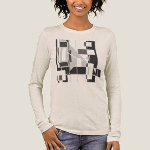 Grey Abstract Art Cubist Geometric MCM-inspired Tri-Blend Shirt
