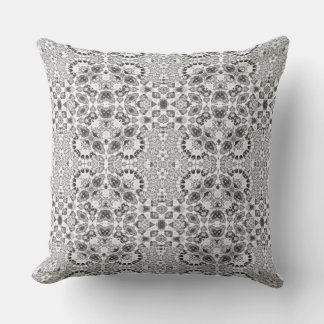 Grey abstract ethnic ornament decor  cushion
