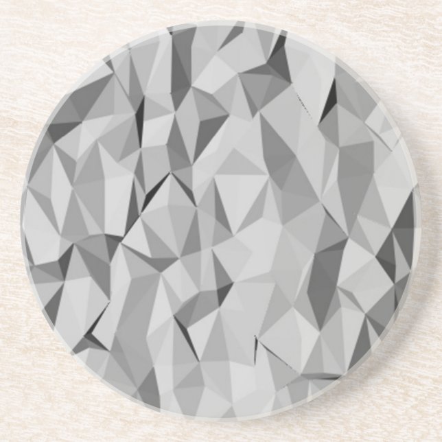 grey abstract pattern coaster (Front)