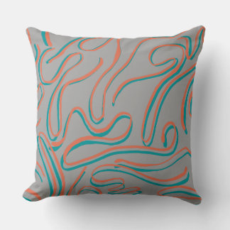 Grey Abstract Seamless Pattern  Cushion