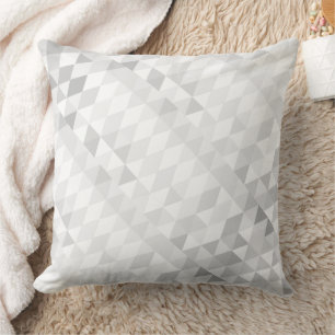 Grey Abstract Triangle Pattern Cushion