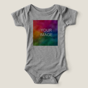 Grey Add Text Upload Photo Image to Toddler & Baby