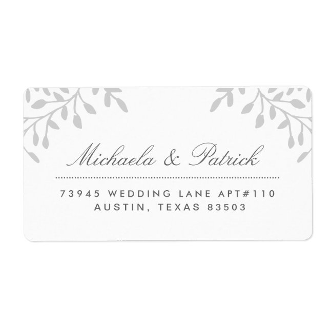 Grey Address Labels (Front)