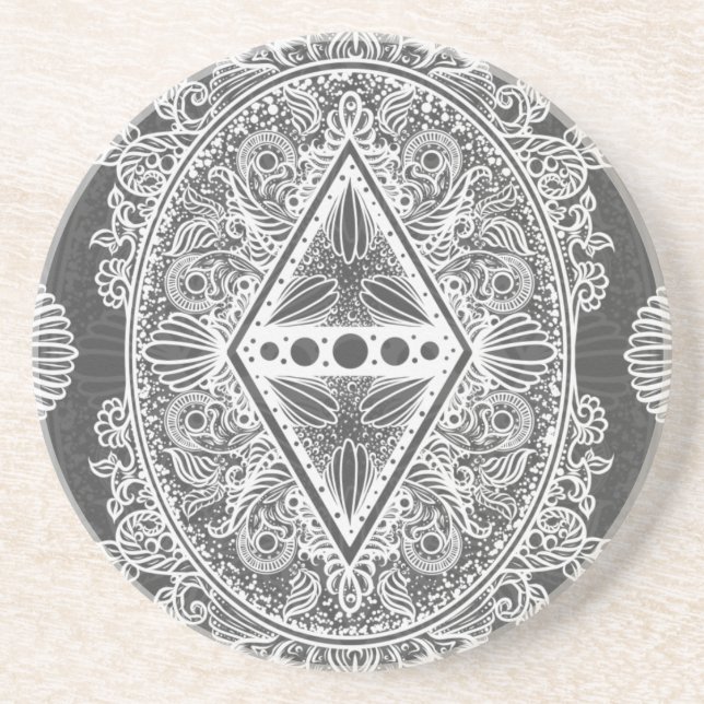 Grey, Age of awakening, bohemian, newage Coaster (Front)