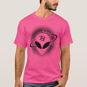 Grey Alien 01 Dark On Light Full Front T-Shirt