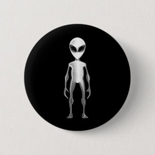 Grey Alien 6 Cm Round Badge