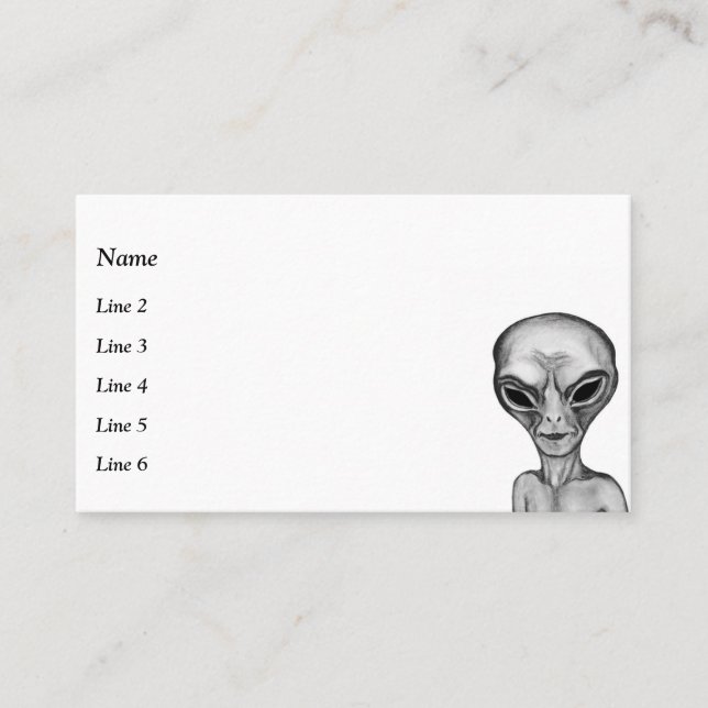 Grey Alien Business Card (Front)