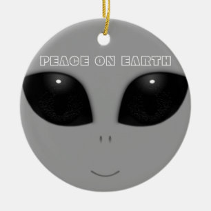 Grey-Alien Eyes Christmas ornament