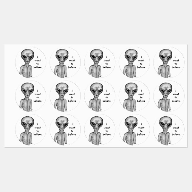 Grey Alien , I want to believe (Sheet)