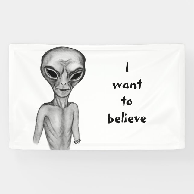 Grey Alien , I want to believe Banner (Horizontal)