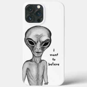 Grey Alien , I want to believe iPhone 13 Pro Max Case