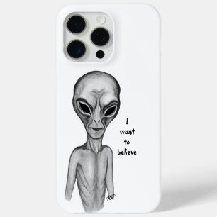 Grey Alien , I want to believe iPhone 15 Pro Max Case