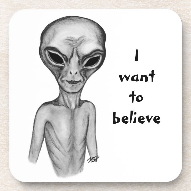 Grey Alien , I want to believe Coaster (Front)