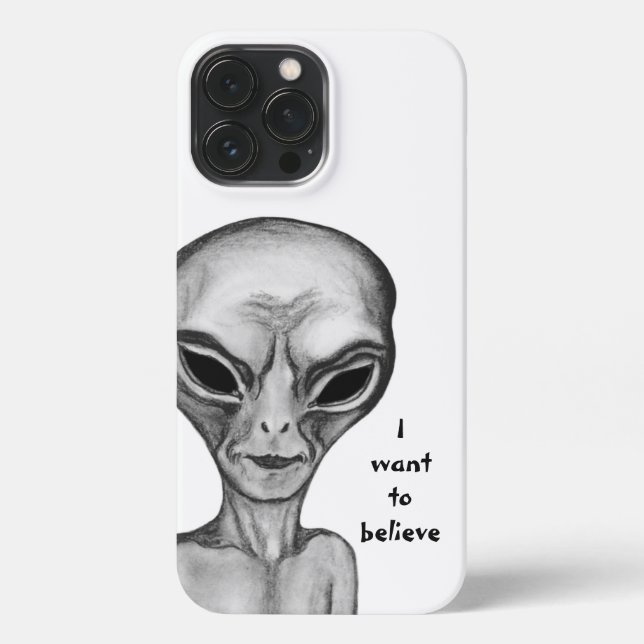 Grey Alien , I want to believe iPhone Case (Back)