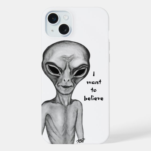 Grey Alien , I want to believe iPhone Case (Back)