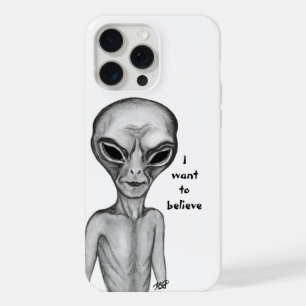 Grey Alien , I want to believe iPhone 15 Pro Max Case