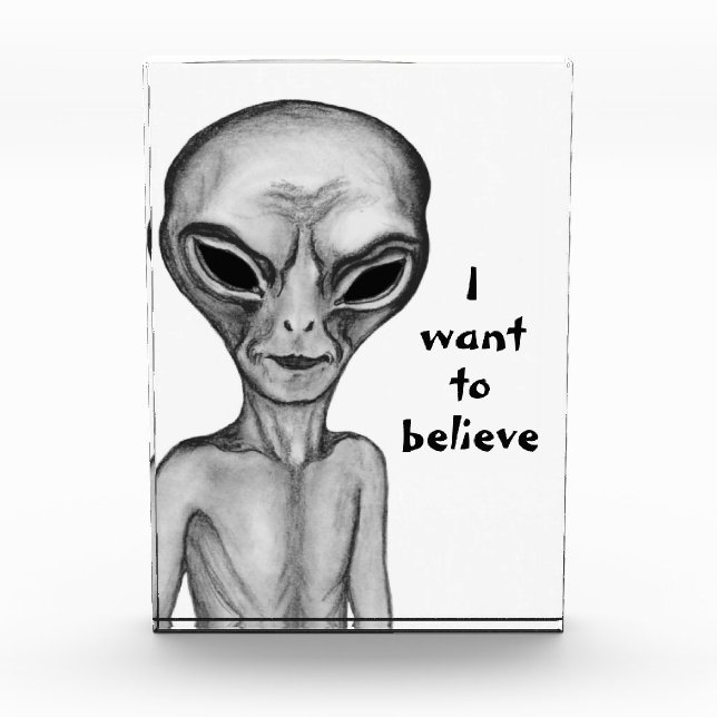 Grey Alien , I want to believe Photo Block (Front)