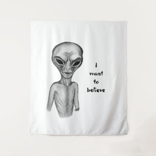 Grey Alien , I want to believe Tapestry